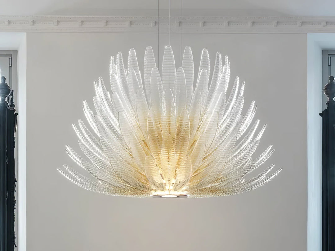 Valerio Aurelia lampadario in petali di vetro