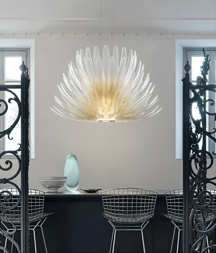 Valerio Aurelia lampadario in petali di vetro