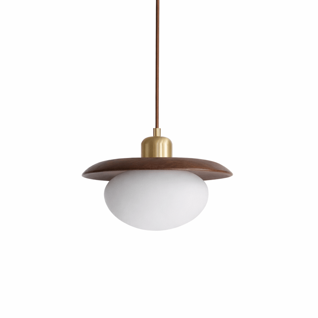 Solmere lampada a sospensione in legno alabastro