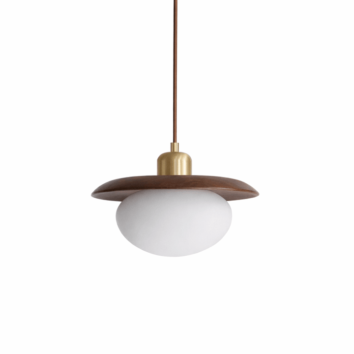 Solmere lampada a sospensione in legno alabastro