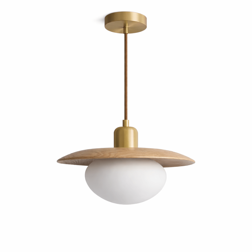 Solmere lampada a sospensione in legno alabastro