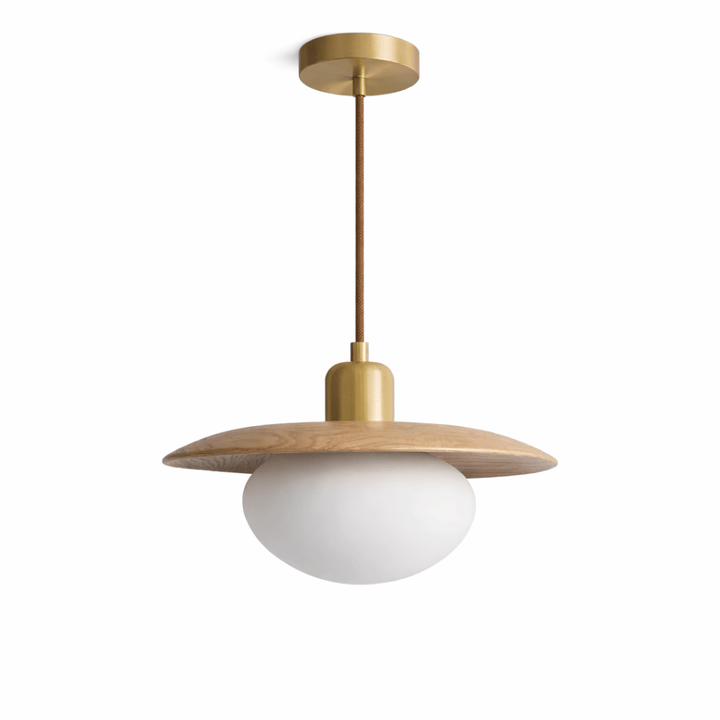 Solmere lampada a sospensione in legno alabastro