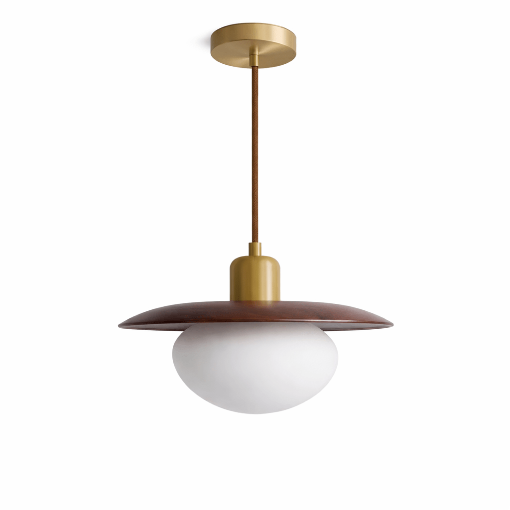 Solmere lampada a sospensione in legno alabastro