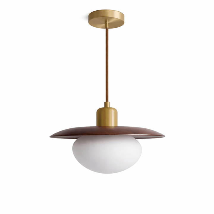 Solmere lampada a sospensione in legno alabastro