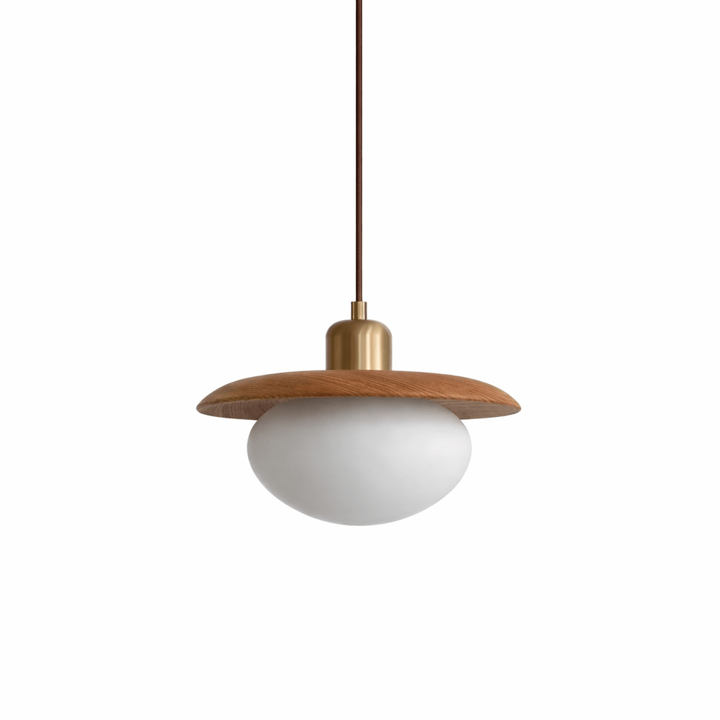 Solmere lampada a sospensione in legno alabastro