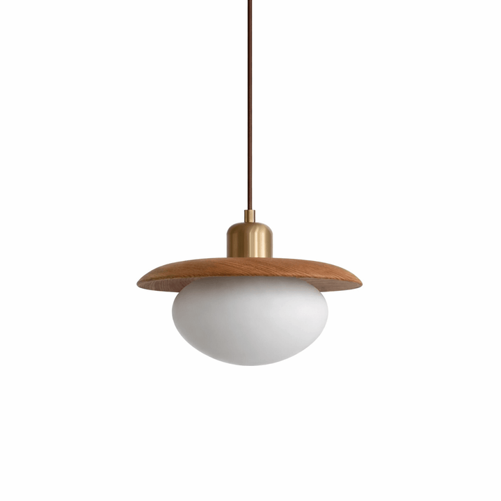 Solmere lampada a sospensione in legno alabastro