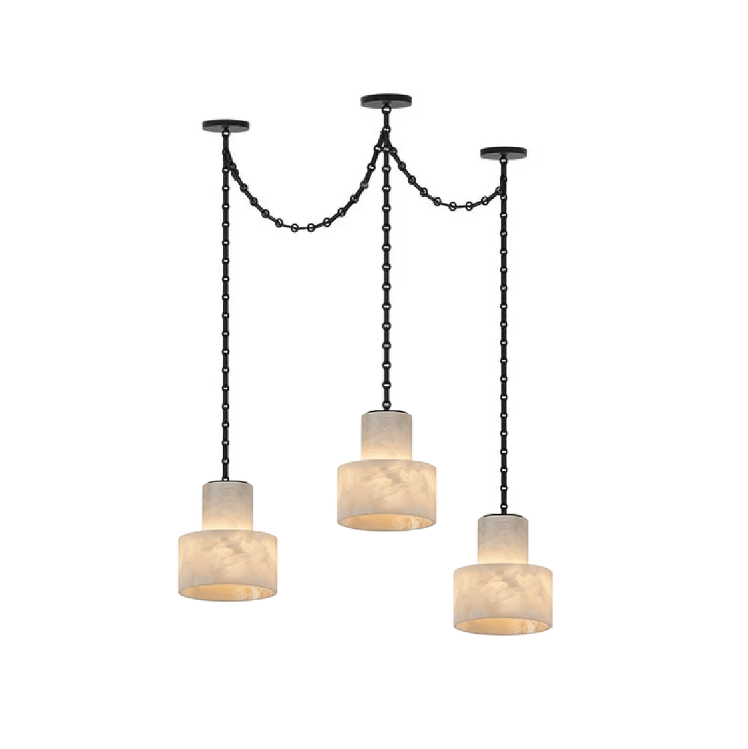 Leocadie lampada a sospensione Multi-Tier a Catena cilindrico