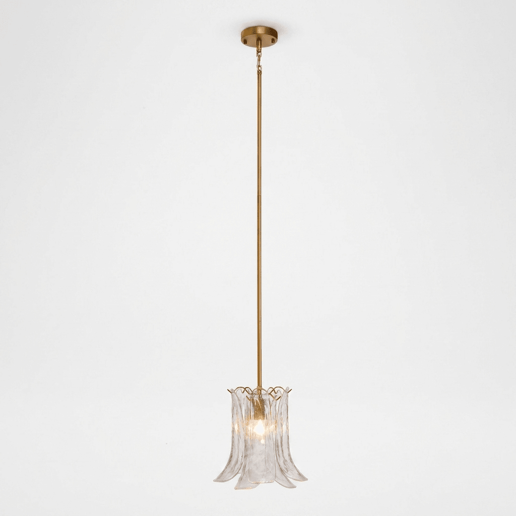 Ottilie lampada a sospensione Petal in vetro floreale