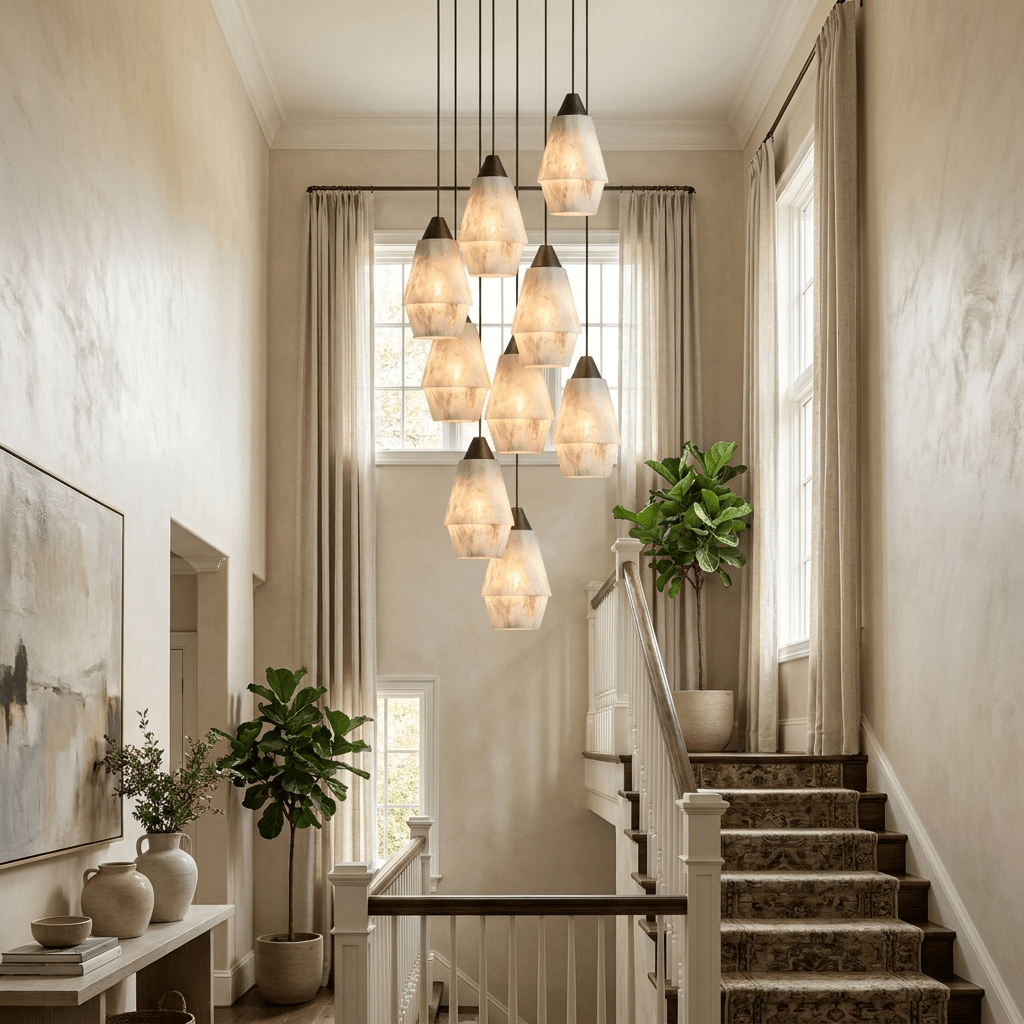 Aurevin alabastro grappolo lampadario