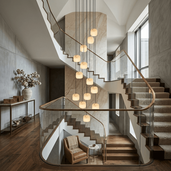 Serelle alabastro lampadario a grappolo