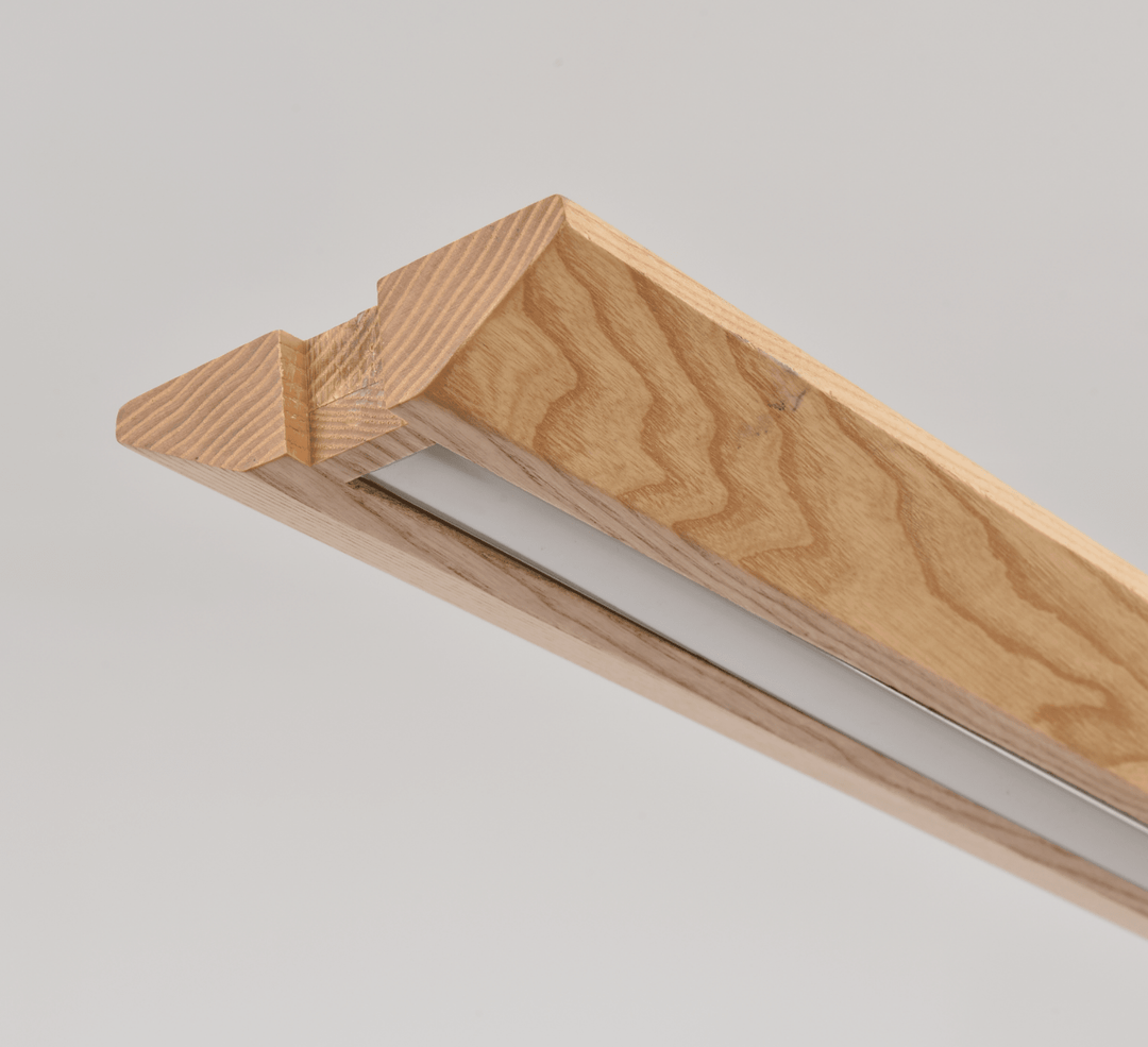 Alderine lampada a sospensione lineare in legno