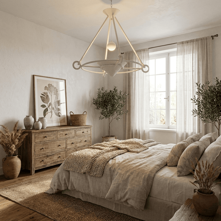 Sculptural lampadario in gesso