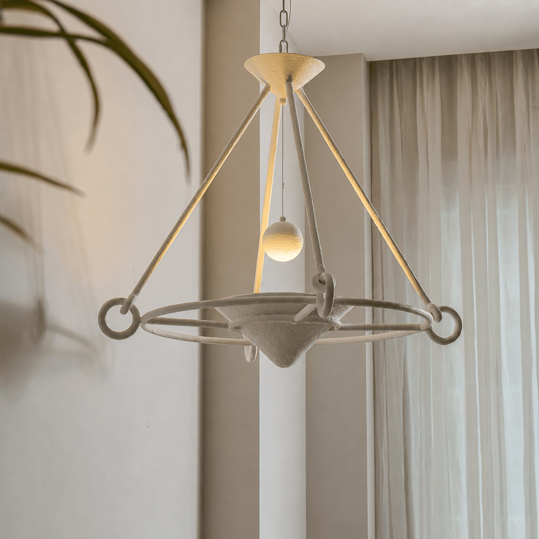 Sculptural lampadario in gesso