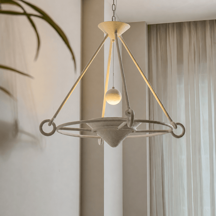 Sculptural lampadario in gesso