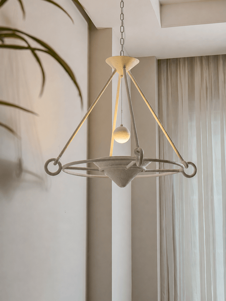 Sculptural lampadario in gesso