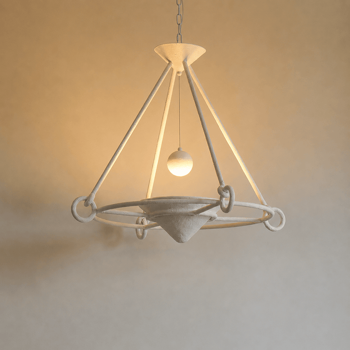 Sculptural lampadario in gesso
