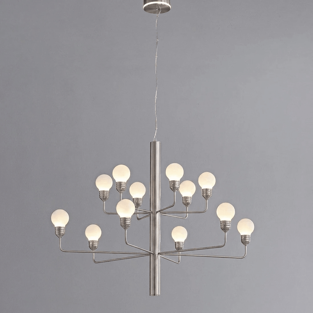 Alberaine lampadario a più livelli in alabastro a globo