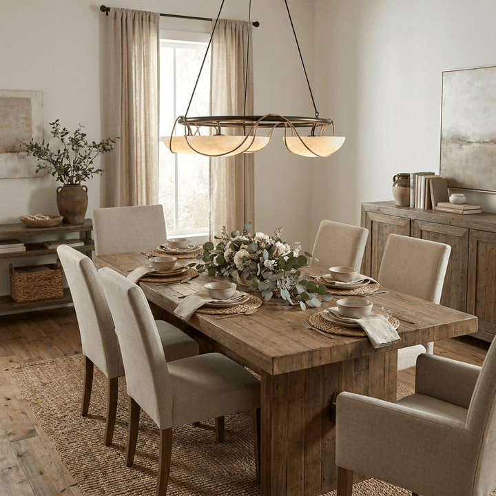 Lampadario in alabastro a forma di anello