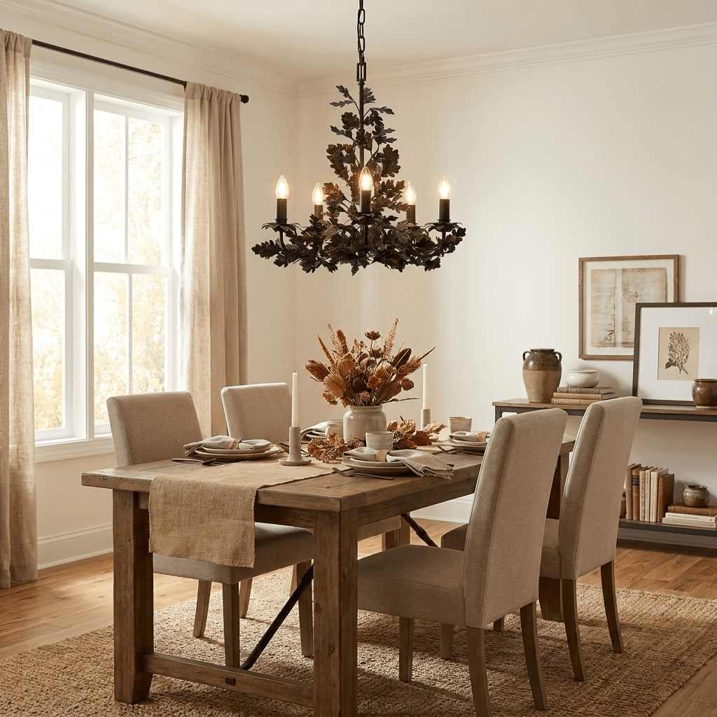 Syleeon Thicket Oak Leaf lampadario in legno