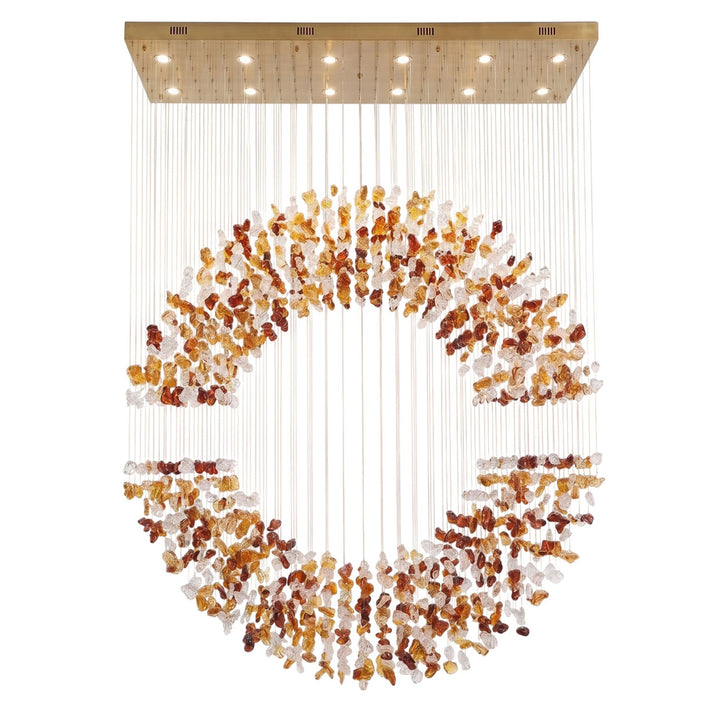 Amber Crystal Halo lampadario