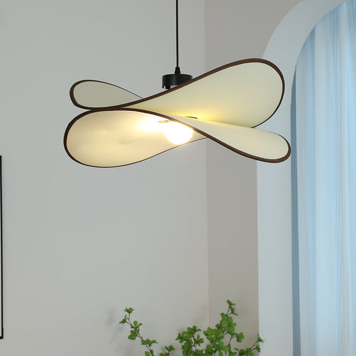 Ritta Wabi-sabi Retro Foglia Metallo Stoffa LED Lampade a Sospensione Studio Camera da Letto
