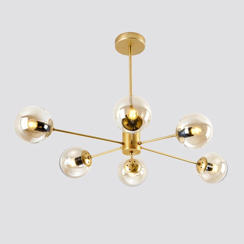 Valentina Moderno LED Semplice Lampade a Sospensione Vetro Metallo Nero/Oro Soggiorno/Camera da Letto