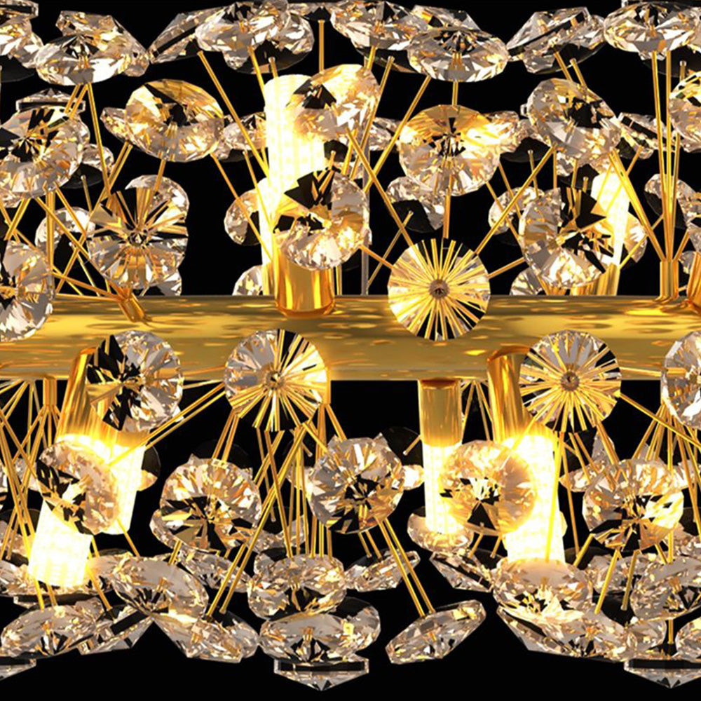 Arisha Lampada a Sospensione Art Flower in Metallo/Cristallo Oro