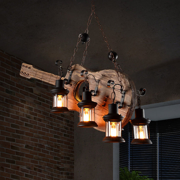 Epoch Chitarra Lampade a Sospensione Metallo/Legno Camera da Letto