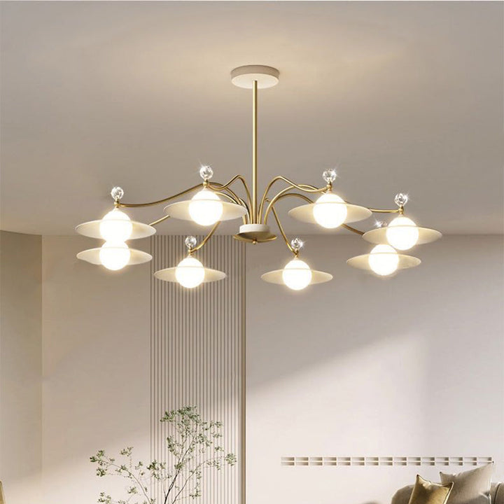 Arisha Elegante Soffiato Vetro Lampadari Soggiorno