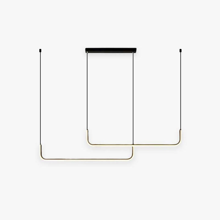 Arisha Moderne LED Lampade a Sospensione Lineare Doppia Cornice