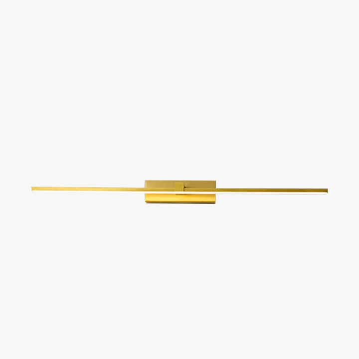 Arisha Moderno Lineare Classico LED Applique Metallo Oro Specchio Bagno