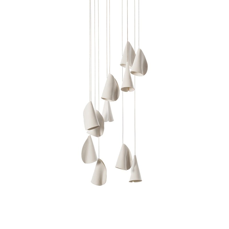 Olshaion lampada a sospensione geometrica in ceramica