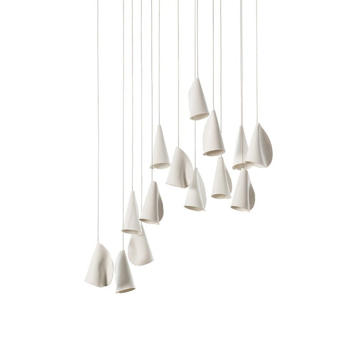 Olshaion lampada a sospensione geometrica in ceramica