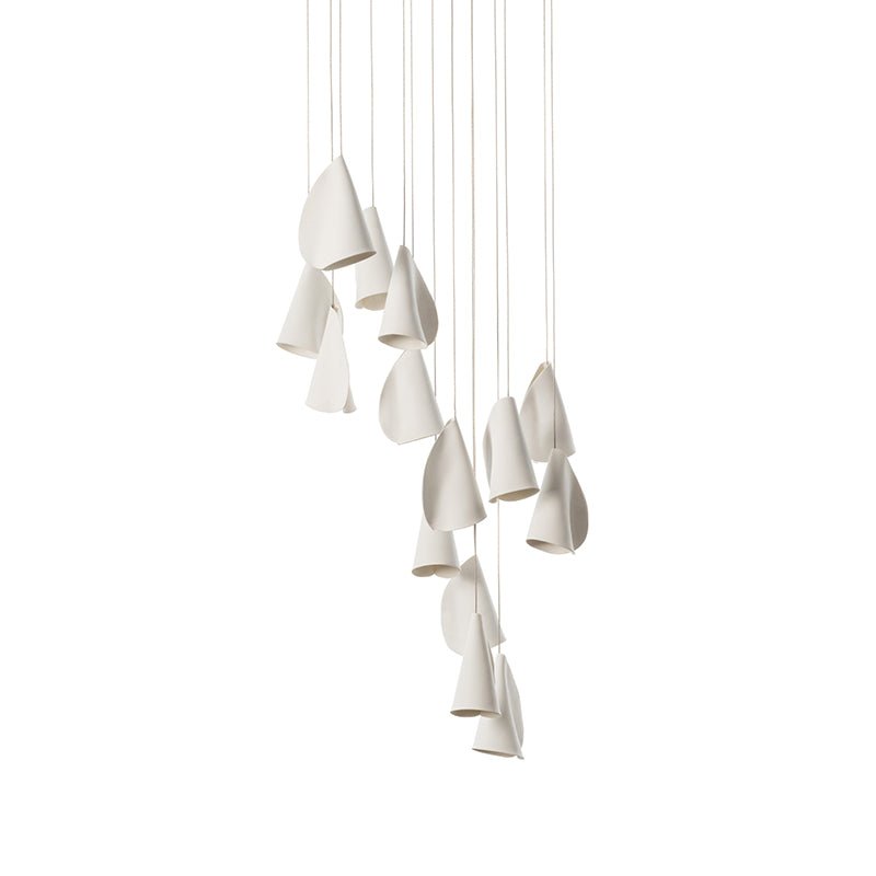 Olshaion lampada a sospensione geometrica in ceramica