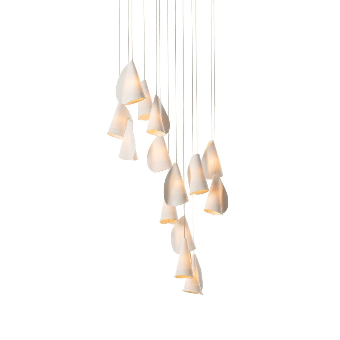 Olshaion lampada a sospensione geometrica in ceramica