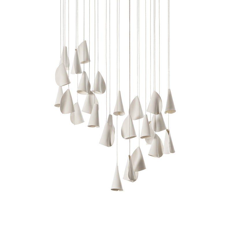 Olshaion lampada a sospensione geometrica in ceramica