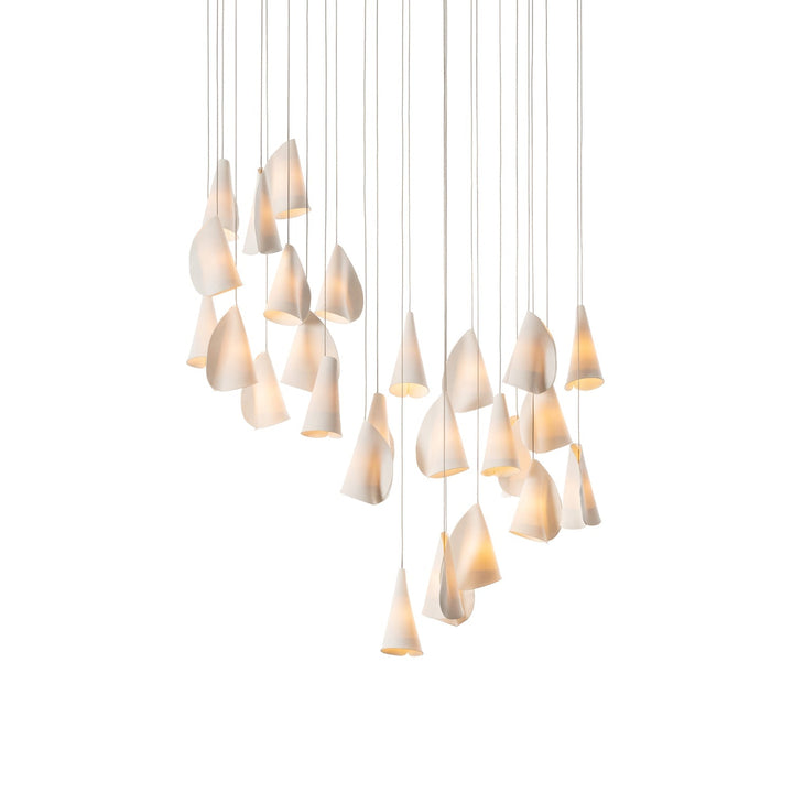 Olshaion lampada a sospensione geometrica in ceramica