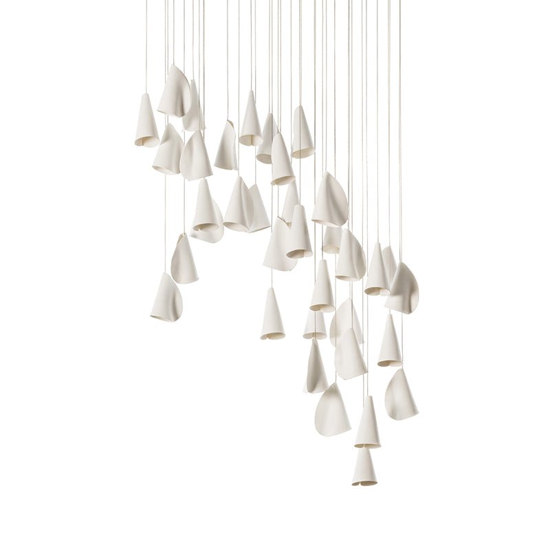 Olshaion lampada a sospensione geometrica in ceramica