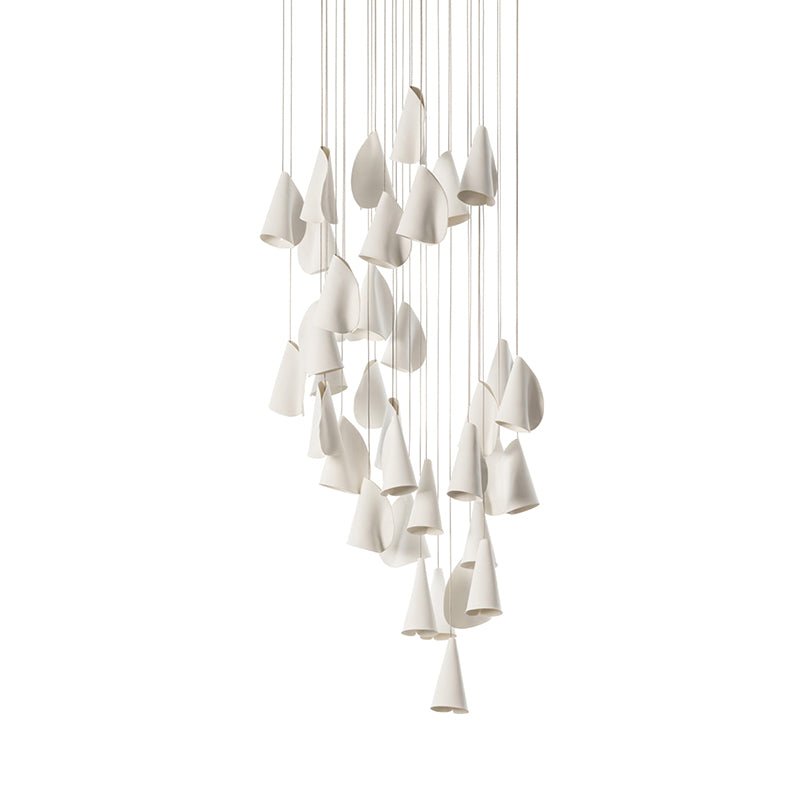 Olshaion lampada a sospensione geometrica in ceramica