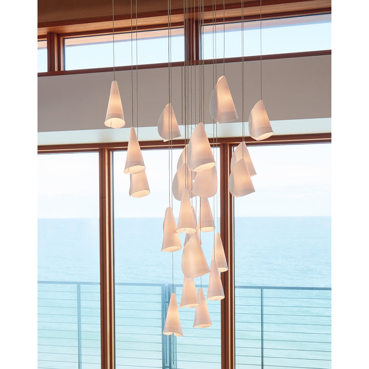 Olshaion lampada a sospensione geometrica in ceramica