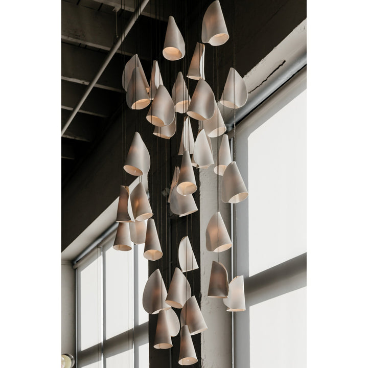 Olshaion lampada a sospensione geometrica in ceramica