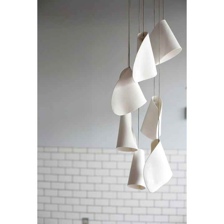 Olshaion lampada a sospensione geometrica in ceramica