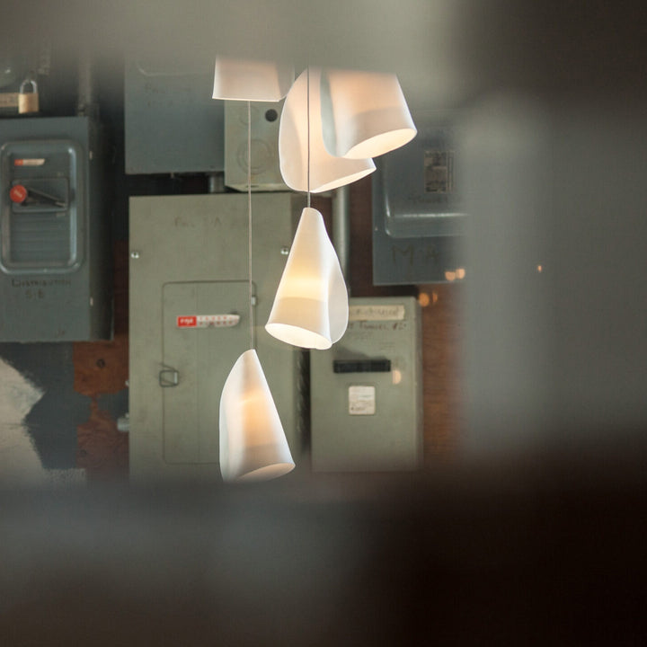 Olshaion lampada a sospensione geometrica in ceramica
