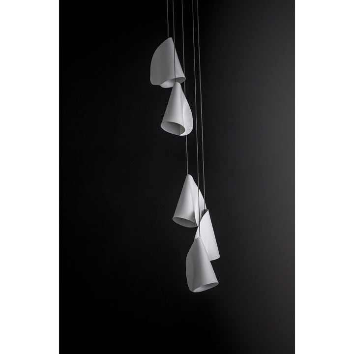 Olshaion lampada a sospensione geometrica in ceramica