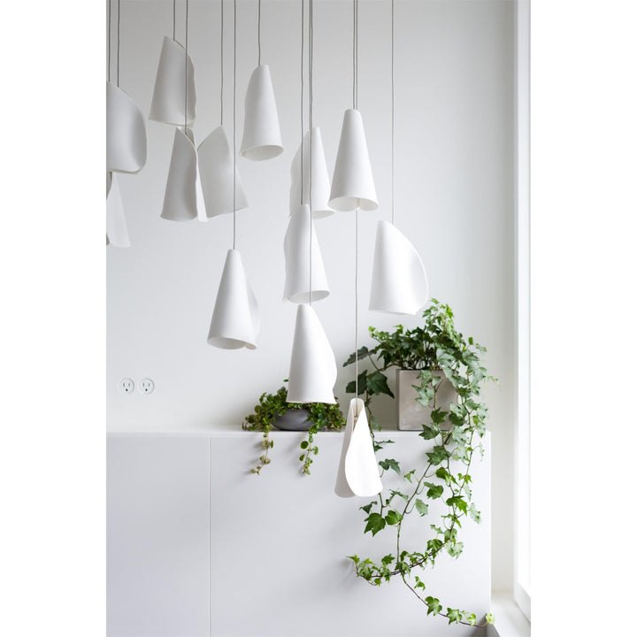 Olshaion lampada a sospensione geometrica in ceramica