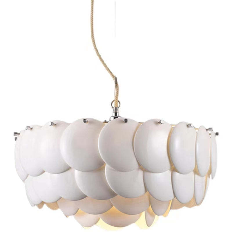 Arisha Bellissimo Moderno LED Germoglio Lampadari Bianco Arte Deco Foglia Ceramica Metallo Soggiorno/Camera da Letto