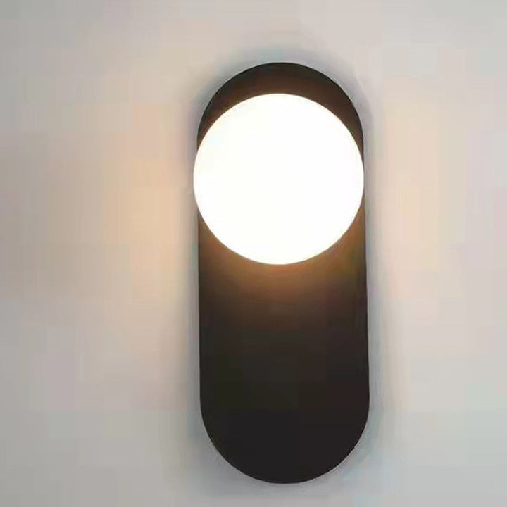Valentina Moderno LED Vetro Metallo Applique Nero/Oro Camera da Letto