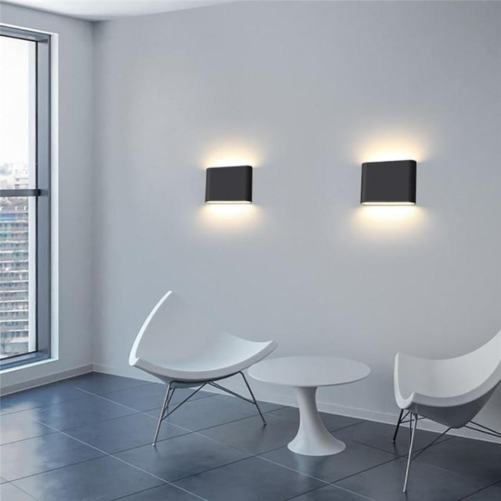 Ray Moderno Design LED Applique da Esterni Metallo Rettangolare