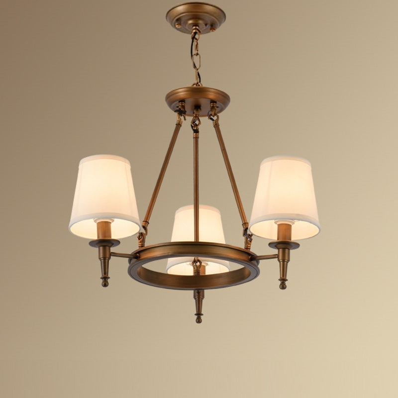 Silva Vintage Industriale LED Lampade a Sospensione Metallo Tessuto Nero/Marrone Sala da Pranzo