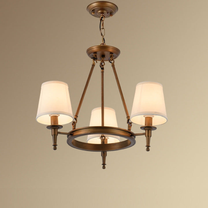 Silva Vintage Industriale LED Lampade a Sospensione Metallo Tessuto Nero/Marrone Sala da Pranzo